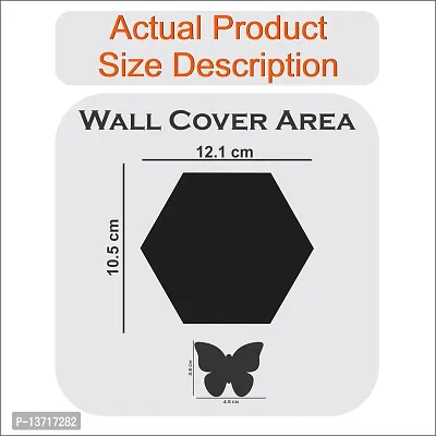 Look Decor 30 Hexagon Black-Cp141 Acrylic Mirror Wall Sticker|Mirror For Wall|Mirror Stickers For Wall|Wall Mirror|Flexible Mirror|3D Mirror Wall Stickers|Wall Sticker Cp-667-thumb2