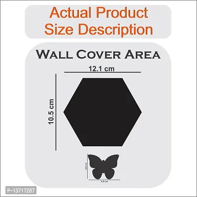 Look Decor 30 Hexagon Black-Cp146 Acrylic Mirror Wall Sticker|Mirror For Wall|Mirror Stickers For Wall|Wall Mirror|Flexible Mirror|3D Mirror Wall Stickers|Wall Sticker Cp-672-thumb4