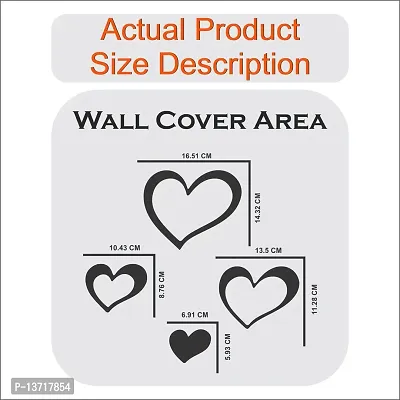 Look Decor 24 Love Heart Multicolour-Cp671 Acrylic Mirror Wall Sticker|Mirror For Wall|Mirror Stickers For Wall|Wall Mirror|Flexible Mirror|3D Mirror Wall Stickers|Wall Sticker Cp-1197-thumb2