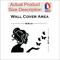 Look Decor Angel Fairy With Butterfly Silver Acrylic Mirror Wall Sticker|Mirror For Wall|Mirror Stickers For Wall|Wall Mirror|Flexible Mirror|3D Mirror Wall Stickers|Wall Sticker Cp-1402-thumb1