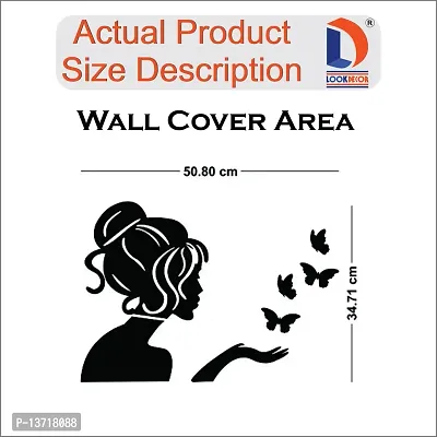 Look Decor Angel Fairy With Butterfly Silver Acrylic Mirror Wall Sticker|Mirror For Wall|Mirror Stickers For Wall|Wall Mirror|Flexible Mirror|3D Mirror Wall Stickers|Wall Sticker Cp-1402-thumb2