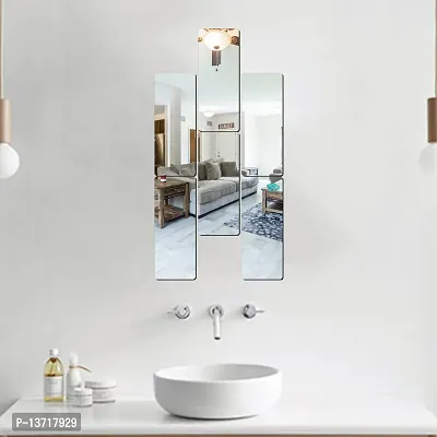 Look Decor 6 Frame Silver-Cp742 Acrylic Mirror Wall Sticker|Mirror For Wall|Mirror Stickers For Wall|Wall Mirror|Flexible Mirror|3D Mirror Wall Stickers|Wall Sticker Cp-1268-thumb0