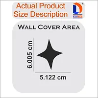 Look Decor 50 Star Silver Acrylic Mirror Wall Sticker|Mirror For Wall|Mirror Stickers For Wall|Wall Mirror|Flexible Mirror|3D Mirror Wall Stickers|Wall Sticker Cp-414-thumb2