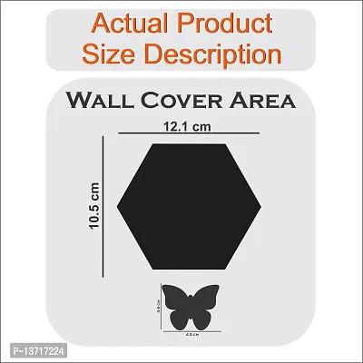 Look Decor 20 Hexagon Silver-Cp86 Acrylic Mirror Wall Sticker|Mirror For Wall|Mirror Stickers For Wall|Wall Mirror|Flexible Mirror|3D Mirror Wall Stickers|Wall Sticker Cp-612-thumb4