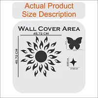 Look Decor Sun 50 Star Silver 20 Butterfly-Cp381 Acrylic Mirror Wall Sticker|Mirror For Wall|Mirror Stickers For Wall|Wall Mirror|Flexible Mirror|3D Mirror Wall Stickers|Wall Sticker Cp-907-thumb3