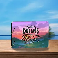 Look Decor Dreams-P-(CL) Artworks Wooden Photo Album Scrap Book With 10 Butterfly 3D Acrylic Sticker 40 Pages Plus 2 Glitter Golden Paper Sheets - Size (22 cm x 16 cm) Gift Item-thumb2