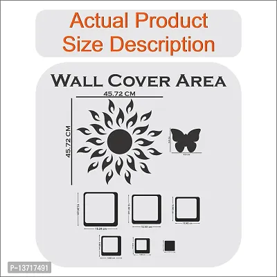 Look Decor Sun 12 Square Silver 20 Butterfly-Cp322 Acrylic Mirror Wall Sticker|Mirror For Wall|Mirror Stickers For Wall|Wall Mirror|Flexible Mirror|3D Mirror Wall Stickers|Wall Sticker Cp-848-thumb4