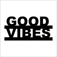Look Decor Good Vibes Wall Sculptures, Wall Art, Wall Decor, Black wooden art home decor items for Livingroom Bedroom Kitchen Office Wall, Wall Stickers And Murals (29 X14.5 cm)-thumb1
