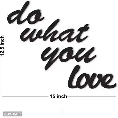Look Decor Do What You Love Wall Sculptures, Wall Art, Wall Decor, Black wooden art home decor items for Livingroom Bedroom Kitchen Office Wall, Wall Stickers And Murals (12.5 X 15 Inch)-thumb3