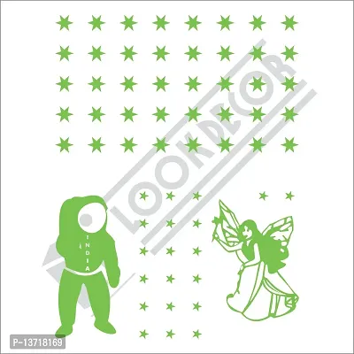 Look Decor Green Fluorescent ( Radium Sticker) Night Glow In The Dark, Star Astronomy Wall Stickers (Pack Of 201 Stars Big And Small) - Complete Sky Code-102-thumb4
