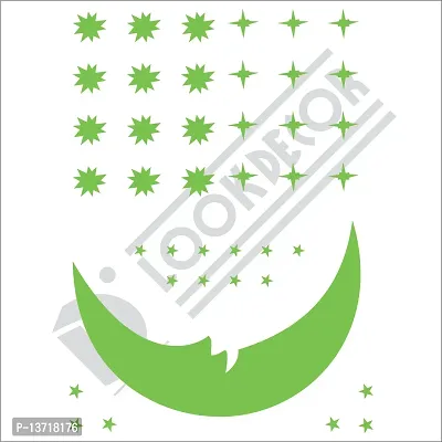 Look Decor Green Fluorescent ( Radium Sticker) Night Glow In The Dark, Star Astronomy Wall Stickers (Pack Of 201 Stars Big And Small) - Complete Sky Code-109-thumb2