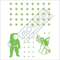 Look Decor Green Fluorescent ( Radium Sticker) Night Glow In The Dark, Star Astronomy Wall Stickers (Pack Of 201 Stars Big And Small) - Complete Sky Code-103-thumb3