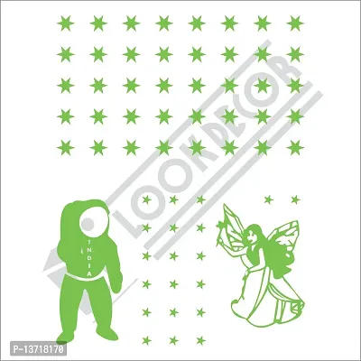 Look Decor Green Fluorescent ( Radium Sticker) Night Glow In The Dark, Star Astronomy Wall Stickers (Pack Of 201 Stars Big And Small) - Complete Sky Code-103-thumb4