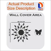 Look Decor Sun Silver With 10 Butterfly Acrylic Mirror Wall Sticker|Mirror For Wall|Mirror Stickers For Wall|Wall Mirror|Flexible Mirror|3D Mirror Wall Stickers|Wall Sticker Cp-1371-thumb2