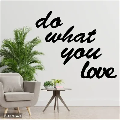 Look Decor Do What You Love Wall Sculptures, Wall Art, Wall Decor, Black wooden art home decor items for Livingroom Bedroom Kitchen Office Wall, Wall Stickers And Murals (12.5 X 15 Inch)-thumb0