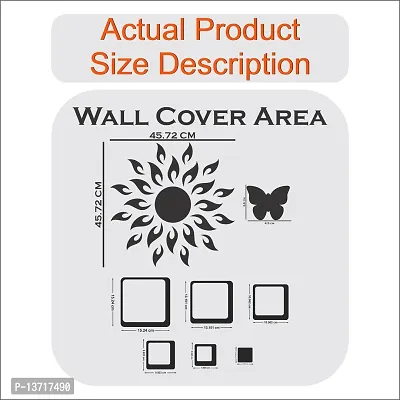 Look Decor Sun 12 Square Silver 20 Butterfly-Cp321 Acrylic Mirror Wall Sticker|Mirror For Wall|Mirror Stickers For Wall|Wall Mirror|Flexible Mirror|3D Mirror Wall Stickers|Wall Sticker Cp-847-thumb4