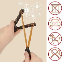 VEDO Wooden Slingshots/Gulel, Flat Industrial Rubber, Ideal for Trekking  Camping, Made in India Product Assorted Color-thumb2