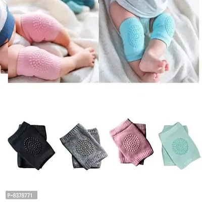 Cotton Baby Knee pad Elbow Protector Baby Leg Warmer Knee Support Protector Pack of 4-thumb0