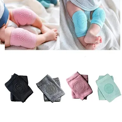 Cotton Baby Knee pad Elbow Protector Baby Leg Warmer Knee Support Protector Pack of 4