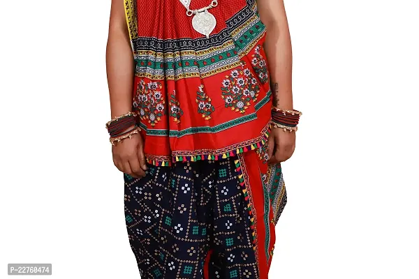 Women's Dress (Adivasi Dress)(Blouse,Odhani Choli(ghaghra)(Black-Blue)-thumb5