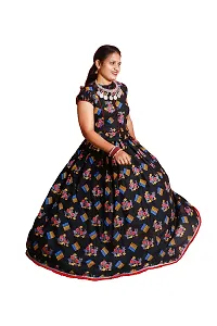 Women's Dress (Adivasi dress)(Blouse,Odhani Choli(ghaghra)(Pink Flower-Yellow Flower) (28, Choli-Ghaghra (Pink flower))-thumb1