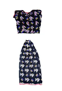 Women's Dress (Adivasi dress)(Blouse,Odhani Choli(ghaghra)(Pink Flower-Yellow Flower) (28, Choli-Ghaghra (Pink flower))-thumb2