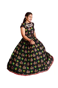 Women's Dress (Adivasi dress)(Blouse,Odhani Choli(ghaghra)(Pink Flower-Yellow Flower)-thumb1