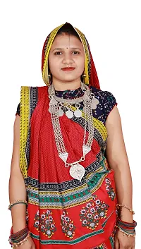 Women's Dress (Adivasi Dress)(Blouse,Odhani Choli(ghaghra)(Black-Blue)-thumb2