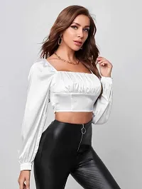 SHRASHTI Women's Crop Top (SHRAS0002_White_Large)-thumb2