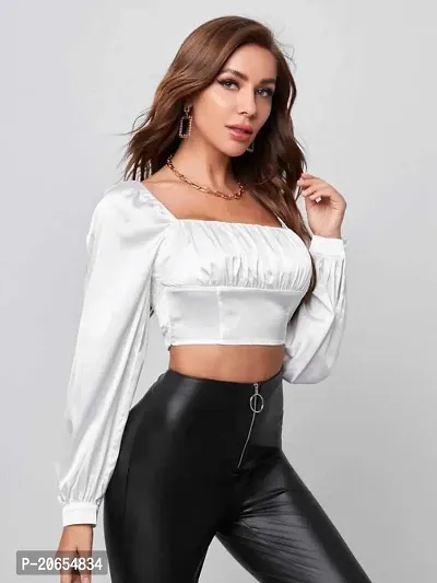 SHRASHTI Women's Crop Top (SHRAS0002_White_Large)-thumb3