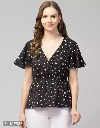 Elegant  Crepe  Top For Women-thumb0