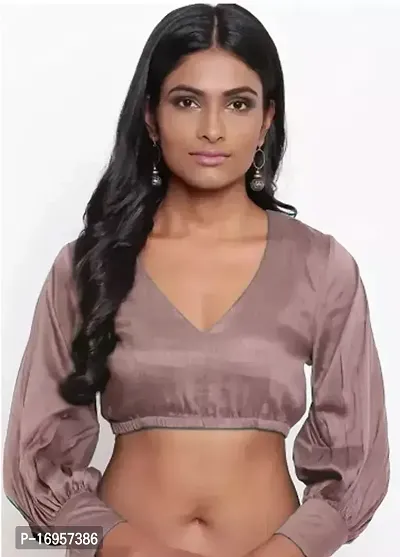 Elegant  Satin  Top For Women-thumb0