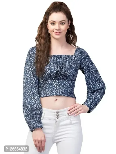 SHRASHTI Crop Top Animal Print for Women