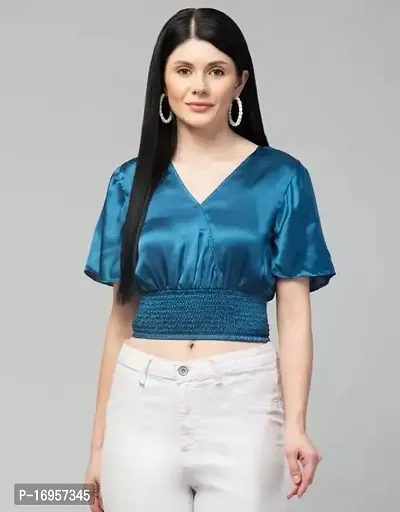 Elegant  Satin  Top For Women