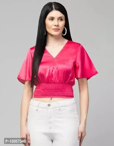 Elegant  Satin  Top For Women