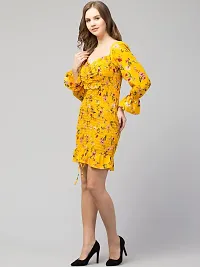 SHRASHTI Short Lenght Classy Dress Women use for Party and Regular Basis (X-Large, Yellow)-thumb2