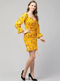 SHRASHTI Short Lenght Classy Dress Women use for Party and Regular Basis (X-Large, Yellow)-thumb3