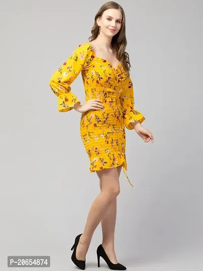 SHRASHTI Short Lenght Classy Dress Women use for Party and Regular Basis (X-Large, Yellow)-thumb4