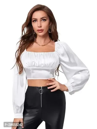 Shrashti Women's Crop Top (shras0002_white_x-small)-thumb0