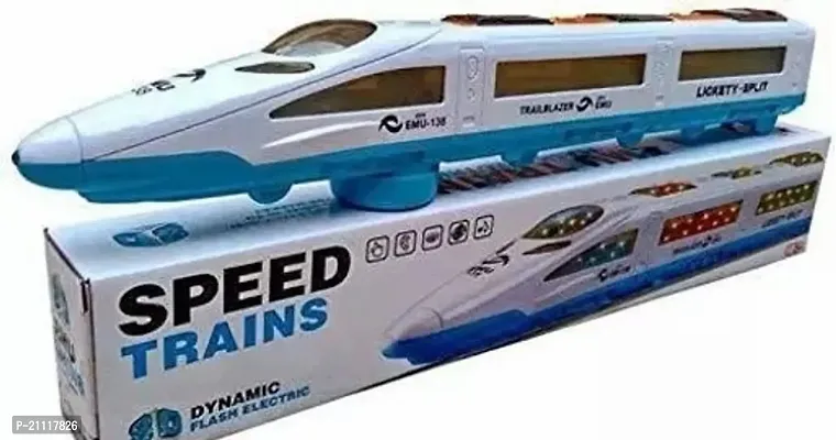 Train High Speed Bump And Go Action Bullet Train Toy For Kids-thumb0
