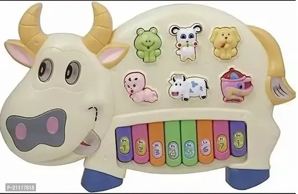 Musical Toy Cow Keyboard Piano For Kids/Musical Toys Piano For Babies With Different Voices-Assorted Color-thumb0