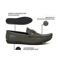 FOBE KORTURE Men's Olive Synthetic Lofers Shooes - 9 UK-thumb3