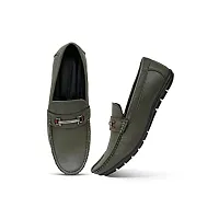 FOBE KORTURE Men's Olive Synthetic Lofers Shooes - 9 UK-thumb1