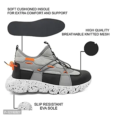 FOBE KORTURE Children Grey Synthetic Running Shoes for Kid Boy - UK 4-thumb3