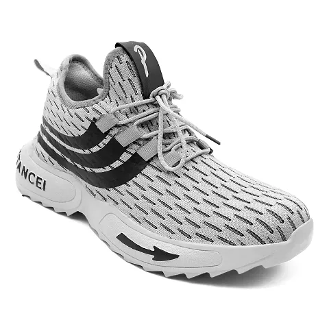 FOBE KORTURE Stylish Running & Walking Sneaker Shoes for Men & Boys (White, Numeric_9)