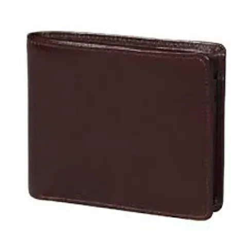 Designer Leather Self Design Two Fold Wallet For Men