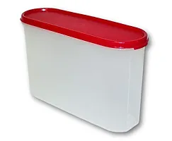 Tupperware Modular Mates Container Super Oval Size #3 with Passion Red Seal-thumb2