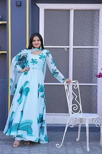 Elegant Georgette Printed Stitched Gown with Dupatta For Women-thumb2