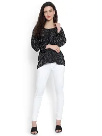 Elegant Black Georgette Printed Top For Women-thumb4