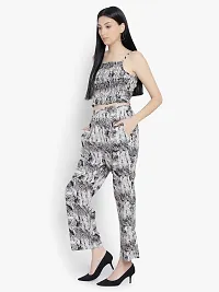 Contemporary Multicoloured Crepe Printed Co-Ords Set For Women-thumb2